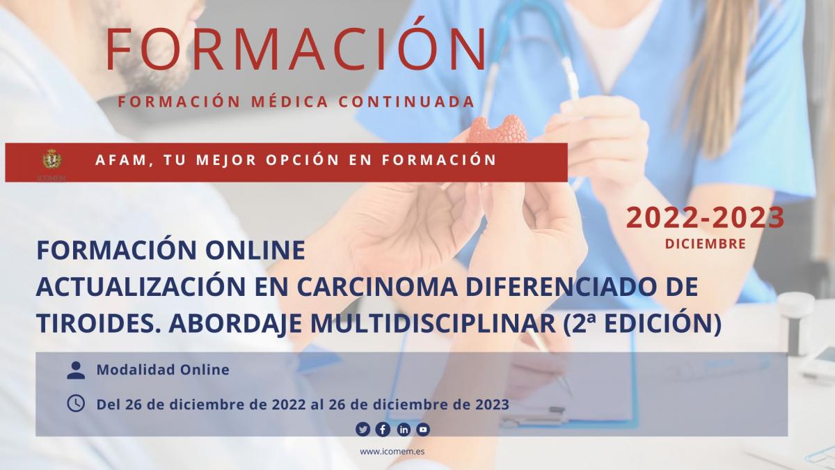 IMAGEN_Curso online - Actualización en Carcinoma Diferenciado de Tiroides. Abordaje Multidisciplinar (2ª Edición)