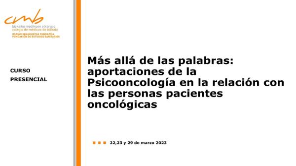 Más allá de las palabras: aportaciones en Psicooncología