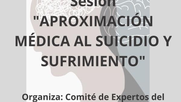 Cartel sesión Aproximación médica al sucicio y sufrimiento